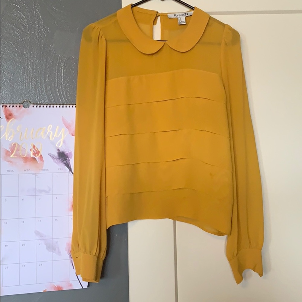 Mustard colored blouse